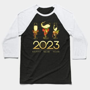 2023 New Years Eve Party Supplies Happy New Year Family Kids Baseball T-Shirt